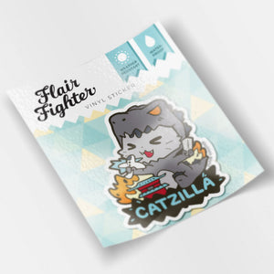 Catzilla Vinyl Sticker Decorative Stickers Flair Fighter