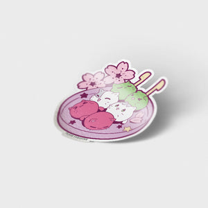 Kitty Dango Vinyl Sticker Decorative Stickers Flair Fighter