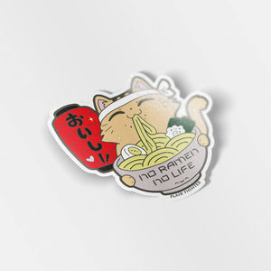 No Ramen No Life Cat Vinyl Sticker Decorative Stickers Flair Fighter