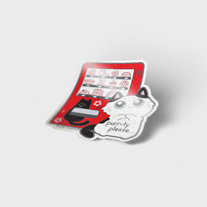 Vending Machine Cat Vinyl Sticker Decorative Stickers Flair Fighter