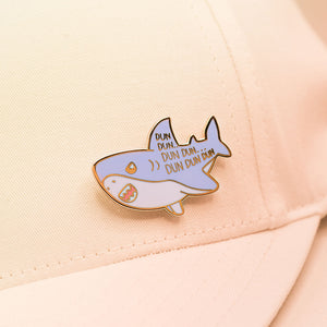 Dun Dun Dun Scary Shark Enamel Pin Brooches & Lapel Pins Flair Fighter