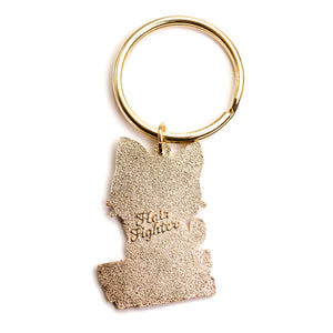 Bad Luck Club Black Cat Enamel Keychain  Flair Fighter
