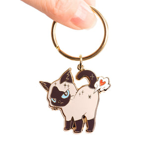 Cat Fart Enamel Keychain  Flair Fighter