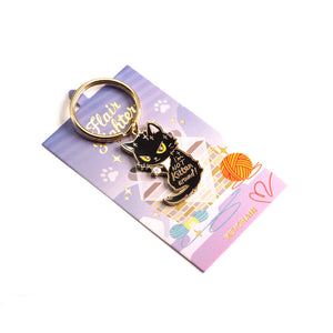 I'm Not Kitten Around Cat Enamel Keychain  Flair Fighter