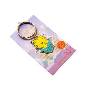 If It Fits I Sits Cat Enamel Keychain  Flair Fighter