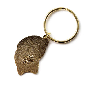 Upside Down Salmon Sushi Cat Enamel Keychain  Flair Fighter