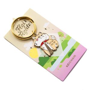 Stubborn Cream Shiba Inu NO NO NO NO Enamel Keychain Keychains Flair Fighter
