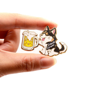 Friends Furever Husky Enamel Pin Brooches & Lapel Pins Flair Fighter
