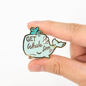 "Get Whale Soon" Whale Enamel Pin Brooches & Lapel Pins Flair Fighter
