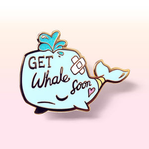 "Get Whale Soon" Whale Enamel Pin Brooches & Lapel Pins Flair Fighter