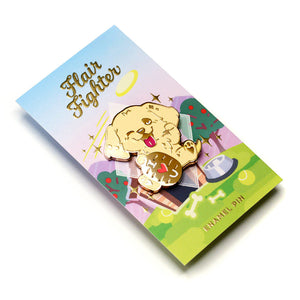 "I Love U" Lucky Golden Retriever Enamel Pin Brooches & Lapel Pins Flair Fighter
