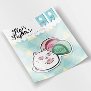 I Love Mochi Cat Vinyl Sticker Decorative Stickers Flair Fighter