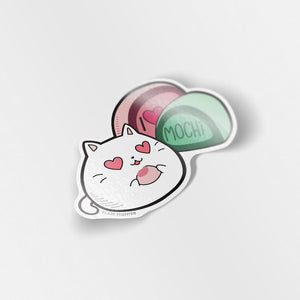 I Love Mochi Cat Vinyl Sticker Decorative Stickers Flair Fighter