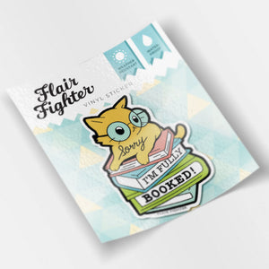 Sorry I'm Fully Booked Cat Vinyl Sticker Decorative Stickers Flair Fighter