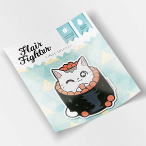 Ikura Sushi Cat Vinyl Sticker Decorative Stickers Flair Fighter