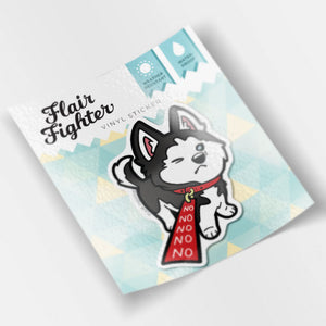 Stubborn Husky Vinyl Sticker Decorative Stickers Flair Fighter