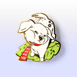 Stubborn Golden Retriever Enamel Pin Brooches & Lapel Pins Flair Fighter