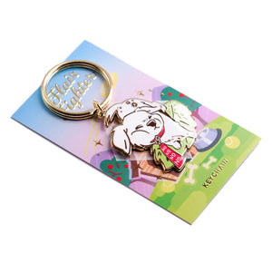 Stubborn Golden Retriever Enamel Keychain  Flair Fighter