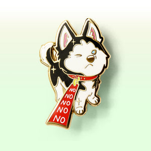 Stubborn Husky Enamel Pin Brooches & Lapel Pins Flair Fighter