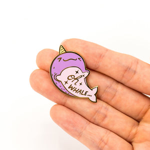 Oh Whale Narwhal Enamel Pin Brooches & Lapel Pins Flair Fighter