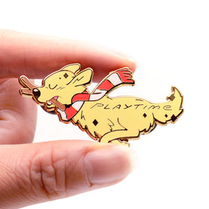 Playtime Golden Retriever Enamel Pin Brooches & Lapel Pins Flair Fighter