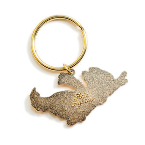 Playtime Golden Retriever Enamel Keychain  Flair Fighter