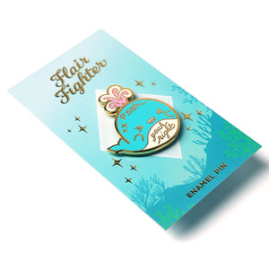 "Pssh.. Yeah Right" Whale Enamel Pin Brooches & Lapel Pins Flair Fighter