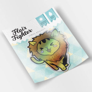 Rawr Lion Cat Holographic Vinyl Sticker Decorative Stickers Flair Fighter