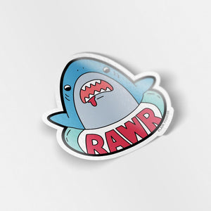 RAWR Shark Vinyl Sticker Decorative Stickers Flair Fighter