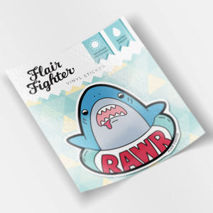 RAWR Shark Vinyl Sticker Decorative Stickers Flair Fighter