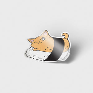 Salmon Sushi Cat Vinyl Sticker Decorative Stickers Flair Fighter