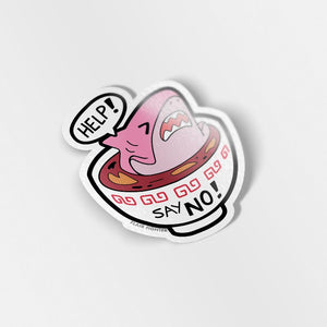 "Say No!" to Shark Fin Soup Vinyl Sticker Decorative Stickers Flair Fighter