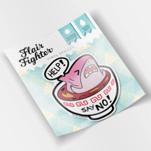 "Say No!" to Shark Fin Soup Vinyl Sticker Decorative Stickers Flair Fighter