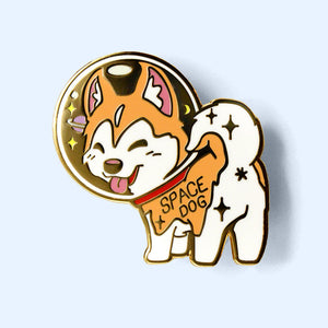 Space Dog Husky Enamel Pin Brooches & Lapel Pins Flair Fighter