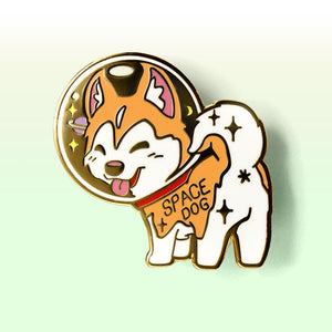 Space Dog Husky Enamel Pin Brooches & Lapel Pins Flair Fighter