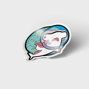Hammerhead Space Shark Vinyl Sticker Decorative Stickers Flair Fighter