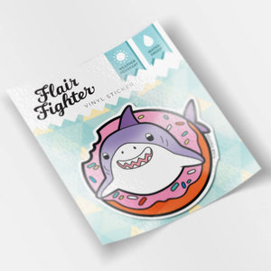 Donut Shark Vinyl Sticker Decorative Stickers Flair Fighter