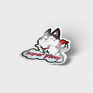 Super Floof Hero Husky Vinyl Sticker Decorative Stickers Flair Fighter
