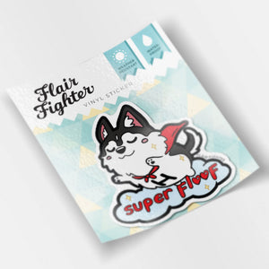 Super Floof Hero Husky Vinyl Sticker Decorative Stickers Flair Fighter