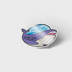 "Always Hungry" Blue Whale Vinyl Sticker Decorative Stickers Flair Fighter