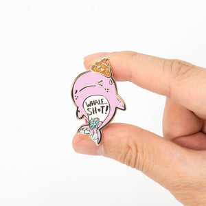 "Whale Shit" Whale Enamel Pin Brooches & Lapel Pins Flair Fighter