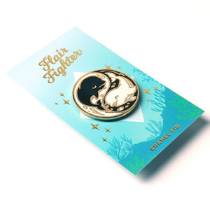 Yin Yang Beluga Whales Enamel Pin Brooches & Lapel Pins Flair Fighter