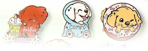 Enamel Pins - Dog (Golden Retriever) - Flair Fighter