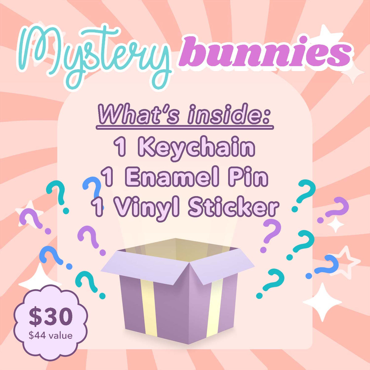 Mystery Bunny 3-Pack Brooches & Lapel Pins Flair Fighter   