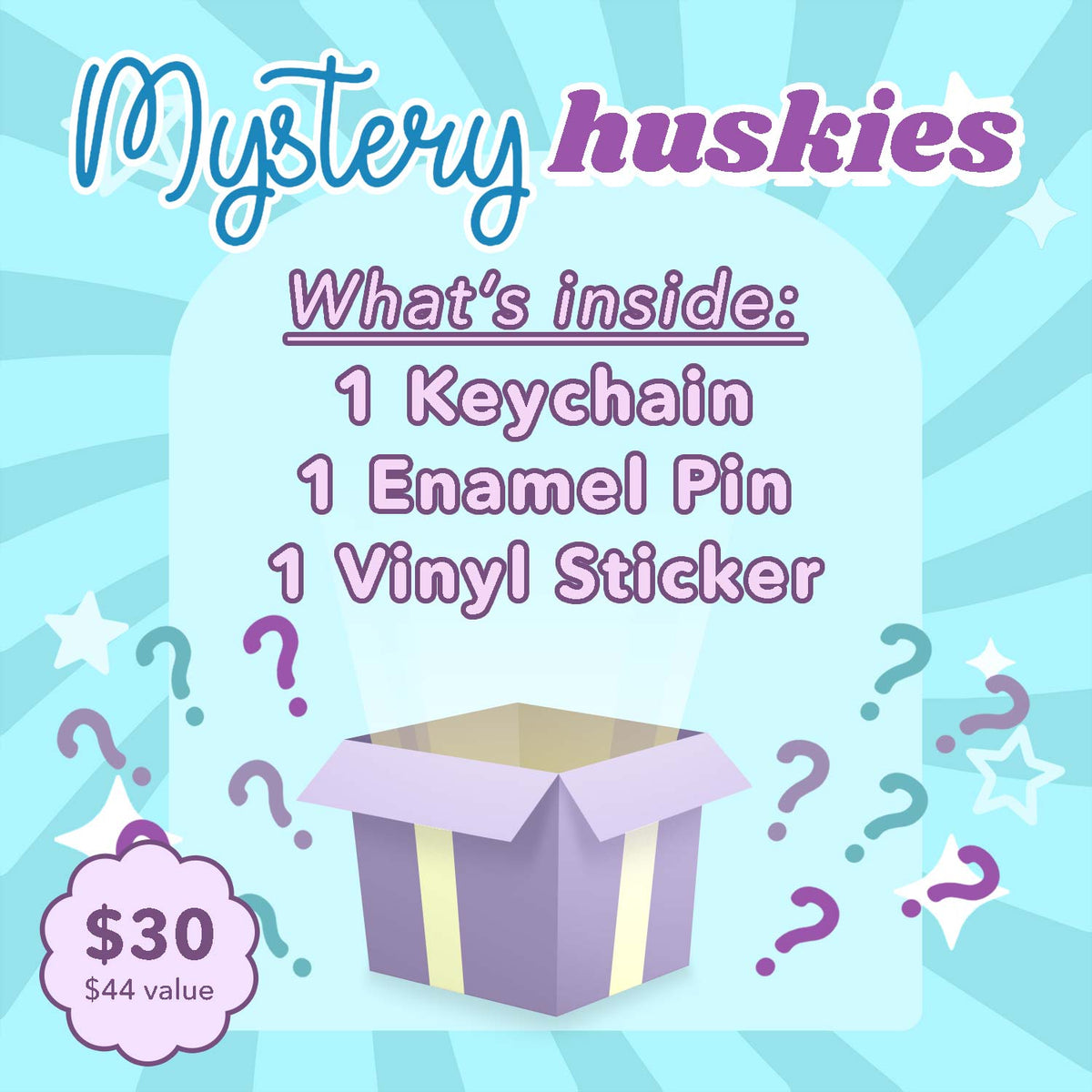 Mystery Husky 3-Pack Brooches & Lapel Pins Flair Fighter   