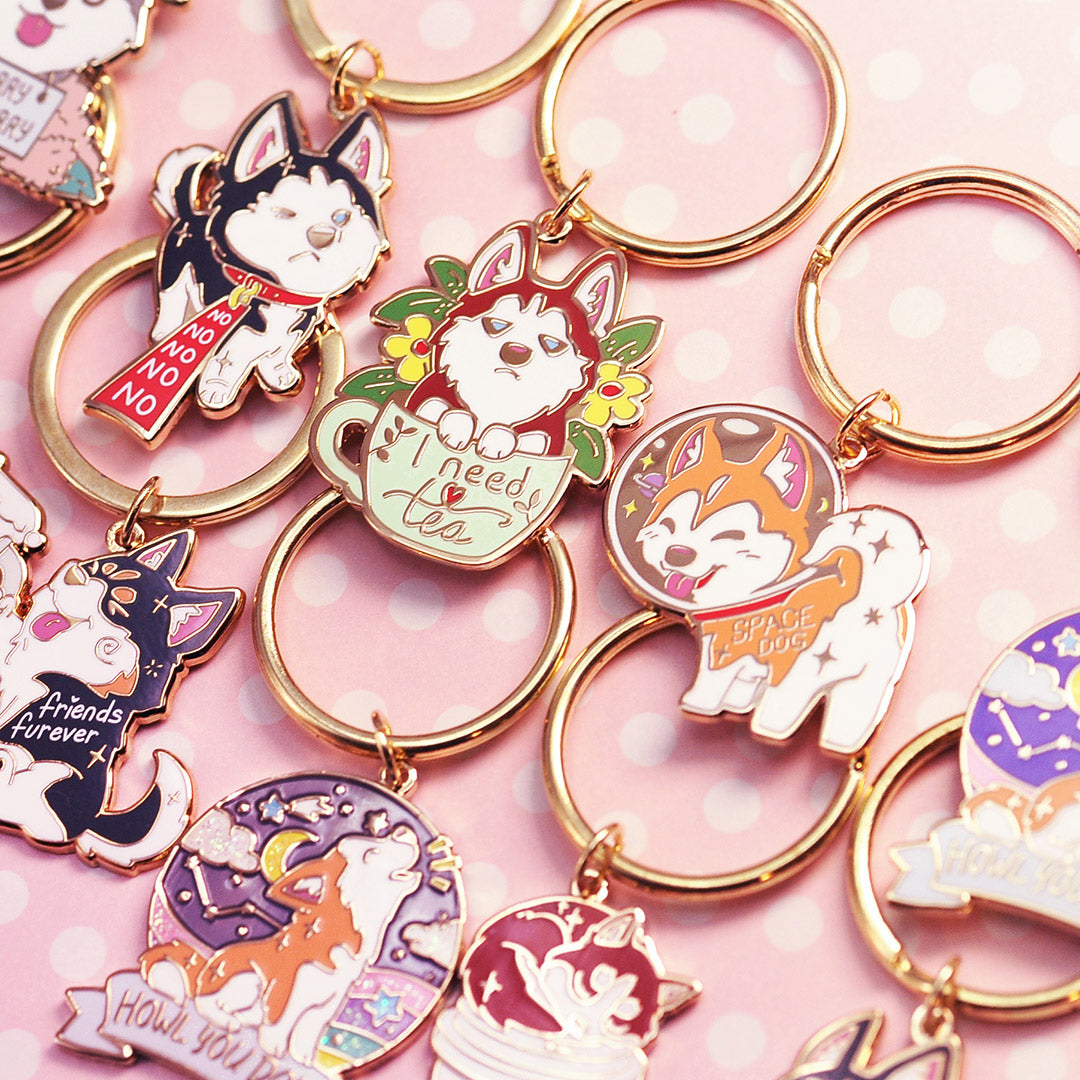 Husky Collection Enamel Keychains FULL SET [10 PCS] Keychains Flair Fighter   