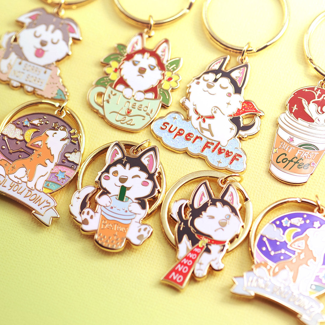 Husky Collection Enamel Keychains FULL SET [10 PCS] Keychains Flair Fighter   