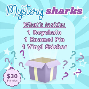 Mystery Shark 3-Pack Brooches & Lapel Pins Flair Fighter   