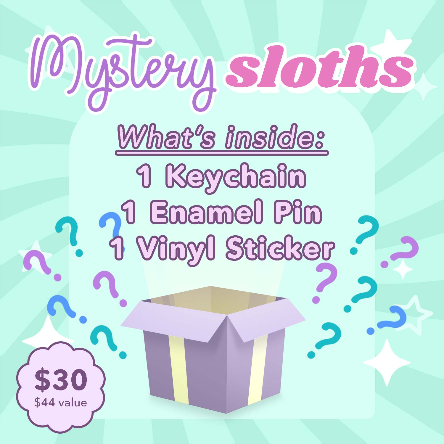 Mystery Sloth 3-Pack Brooches & Lapel Pins Flair Fighter   