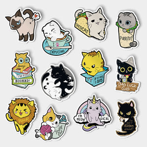 Cat Collection Vol. 2 Vinyl Stickers FULL SET [12 PCS] Decorative Stickers Flair Fighter   